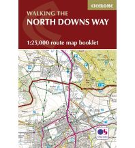 Hiking Guides Cicerone Route Map Booklet Großbritannien - Walking the North Downs Way 1:25.000 Cicerone