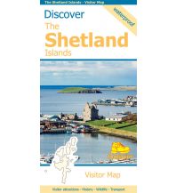 Straßenkarten Großbritannien Stirling Surveys Visitor Map, Discover the Shetland Islands 120.000 Footprint Map