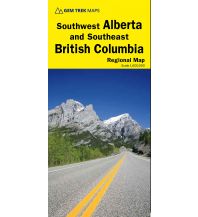 Straßenkarten Nord- und Mittelamerika Southwest Alberta & Southeast British Columbia 1:500.000 Gem Trek Publishing