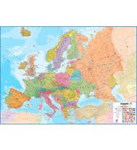 Road Maps Europe Europe political laminated 1:4.300.000 - Planokarte in Rolle  Maps International