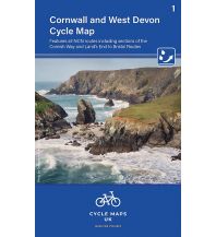 Cycling Maps UK Cycle Map 1, Cornwall & West Devon 1:100.000 Cordee
