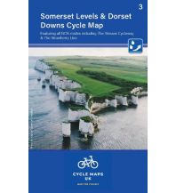 Cycling Maps UK Cycle Map 3, Somerset Levels and Dorset Downs 1:100.000 Cordee