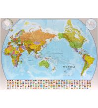 World Maps The World Political Pacific-centred with Flags 1:30.000.000 Maps International