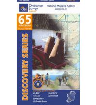 Wanderkarten Irland OSi Discovery Map 65 Irland - Clare Limerick Tipperary 1:50.000 Ordnance Survey UK