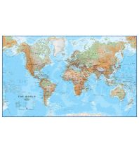 Poster and Wall Maps Maps International Planokarte in Rolle - Large World Wall Map laminated (physical) Maps International