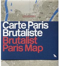 Brutalist Paris Map Blue Crow Media