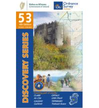 Hiking Maps Ireland OSi Discovery Map 53 Irland - Clare - Galway - Offaly - Tipperary 1:50.000 Ordnance Survey UK