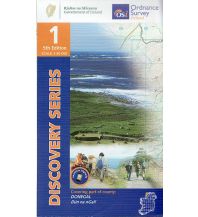 Hiking Maps Ireland OSi Discovery Map 1 Irland, Donegal 1:50.000 Ordnance Survey UK