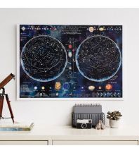 Astronomy Stars & constellations glow in the dark wall map Maps International