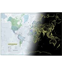 Poster and Wall Maps Map of the World - Glow in the Dark Maps International