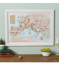 Europe European Wines Collect & Scratch wall map Maps International