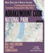 Wanderkarten Neuseeland Aoraki/Mount Cook National Park 1:30.000 Createspace
