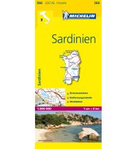 Road Maps Italy Michelin Regionalkarte 366 Italien, Sardinien 1:200.000 Michelin