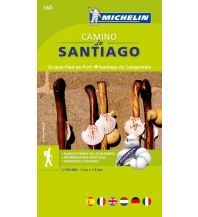 Long Distance Hiking Michelin Straßenkarte Zoom 160, Spanien/Frankreich, Camino de Santiago 1:150.000 Michelin