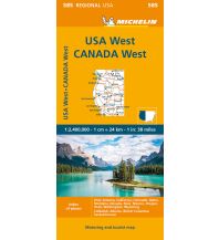 Straßenkarten Nord- und Mittelamerika Michelin USA West, Kanada West Michelin