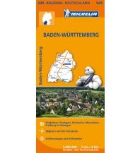 Straßenkarten Michelin Deutschland Straßenkarte 545, Baden-Württemberg 1:300.000 Michelin