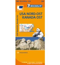 Straßenkarten Michelin Straßenkarte 583 USA, Nord-Ost, Kanada Ost 1:2.400.000 Michelin