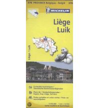 Straßenkarten Michelin Straßenkarte 376 - Lüttich / Liege Umgebung 1:150.000 Michelin france