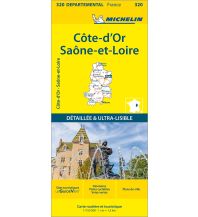Straßenkarten Côte-d'Or / Saône-et-Loire - Burgund Ost 1:150.000 Michelin