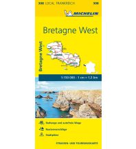 Road Maps France Michelin Straßenkarte Local 308 Frankreich, Bretagne West 1:150.000 Michelin