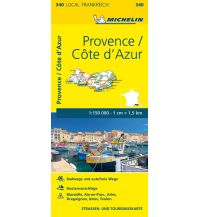 Road Maps France Michelin Straßenkarte Local 340 Frankreich, Provence - Côte d'Azur 1:150.000 Michelin