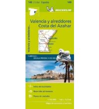 Road Maps Spain Michelin Straßenkarte Zoom 149 Spanien, Costa del Azahar, Valencia und Umgebung 1:150.000 Michelin