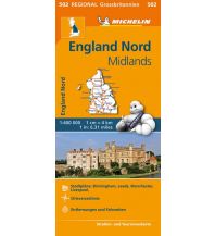 Road Maps Michelin Straßenkarte Regional 502, England Nord, Midlands 1:400.000 Michelin