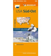 Road Maps Michelin Straßenkarte 584 USA, Süd-Ost 1:2.400.000 Michelin