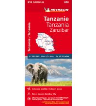 Road Maps Michelin France Map 810 - Tansania Tanzanie Tanzania & Zanzibar (Sansibar) 1:1.300.000 Michelin