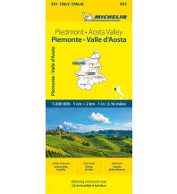 Straßenkarten Italien Michelin Piemont, Aostatal Michelin
