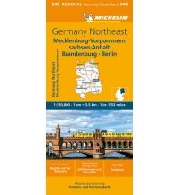 Road Maps Germany Michelin Mecklenburg-Vorpommern, Sachsen-Anhalt, Brandenburg, Berlin Michelin