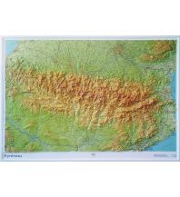 Raised Relief Maps Relief Pyrénées 1:375.000 IGN