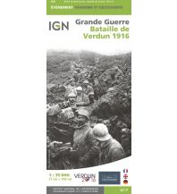 Straßenkarten IGN Spezialkarte Frankreich - Erster Weltkrieg - Schlacht um Verdun 1916 1:75.000 IGN