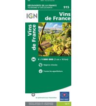 Road Maps France IGN Weinkarte Frankreich - Vins de France 1:1.000.000 IGN