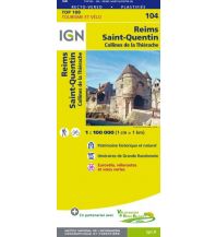 Straßenkarten Frankreich IGN-Karte 100-104, Reims, St-Quentin 1:100.000 IGN