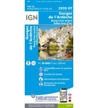 Hiking Maps France IGN Carte 2939 OT, Gorges de l'Ardèche 1:25.000 IGN