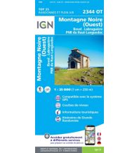 Hiking Maps IGN Carte 2344 OT Frankreich - Montagne Noire Ouest 1:25.000 IGN