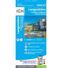 Hiking Maps France IGN Carte 2838 OT Frankreich - Largentiere 1:25.000 IGN