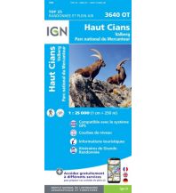 Hiking Maps France IGN Carte 3640 OT, Haut Cians 1:25.000 IGN