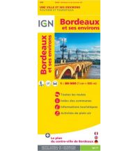 Straßenkarten Frankreich IGN Straßenkarte Frankreich - Bordeaux et ses environs. Bordeaux und Umgebung 1:80.000 IGN