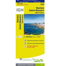 Hiking Maps IGN Carte 124 Top 100 Frankreich - Nantes, St-Nazaire 1:100.000 IGN