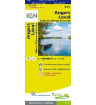 Hiking Maps IGN Carte 125 Top 100 Frankreich - Angers, Laval 1:100.000 IGN