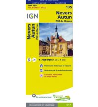 Hiking Maps IGN Carte 135 Top 100 Frankreich - Nevers, Autun 1:100.000 IGN