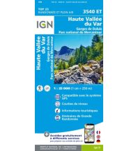 Hiking Maps France IGN Carte 3540 ET, Haute Vallée du Var 1:25.000 IGN