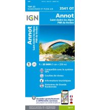 Hiking Maps France IGN Carte 3541 OT, Annot 1:25.000 IGN