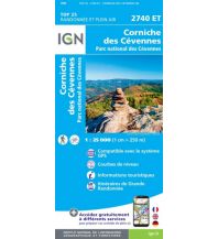 Hiking Maps France IGN Carte 2740 ET Frankreich - Corniche des Cevennes 1:25.000 IGN