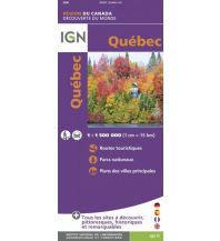 Straßenkarten Nord- und Mittelamerika IGN Découverte du Monde 85203, Québec 1:1.500.000 IGN
