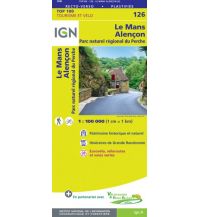 Straßenkarten Frankreich IGN Carte 126 Frankreich - Le Mans, Alencon 1:100.000 IGN