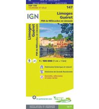 Straßenkarten Frankreich IGN Carte 147 Frankreich - Limoges, Gueret 1:100.000 IGN