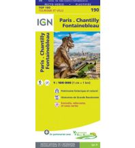 Straßenkarten Frankreich IGN Carte 190, Paris, Chantilly, Fontainebleau 1:100.000 IGN